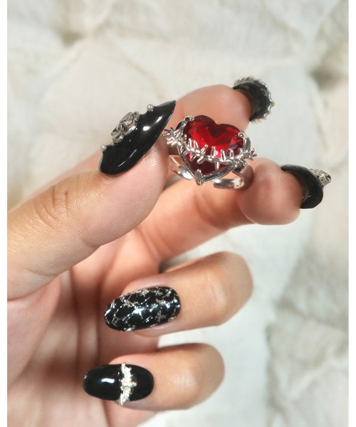 TONE（トネ） 指輪 リング 「88eighty-eight」ゴシックパンクレッド