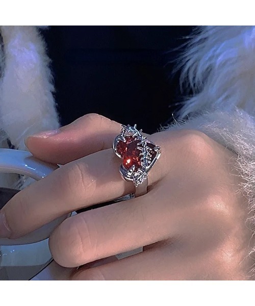 TONE（トネ） 指輪 リング 「88eighty-eight」ゴシックパンクレッド