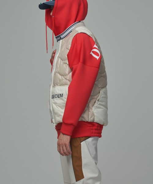 DECEMBERMAY ダウンベスト ベスト Color scheme quilting down vest