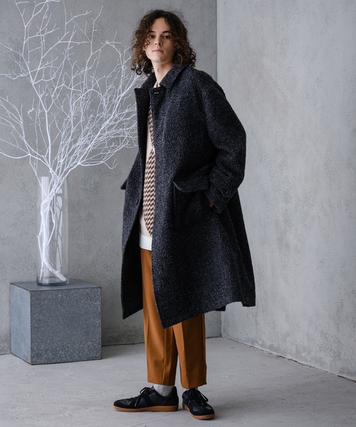 Casper John」 ステンカラーコート MEDIUM ブラウン メンズ : 81281834 