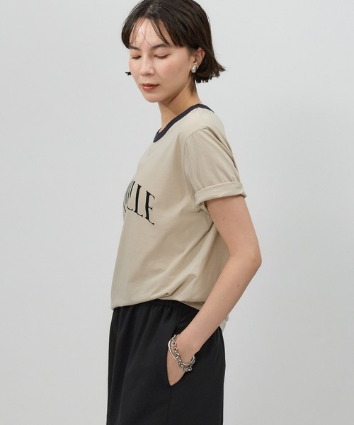バビロン　CAMILLEバイカラーTシャツ セール】【リンクコーデ】セーラーカラー 半袖Tシャツ（Tシャツ