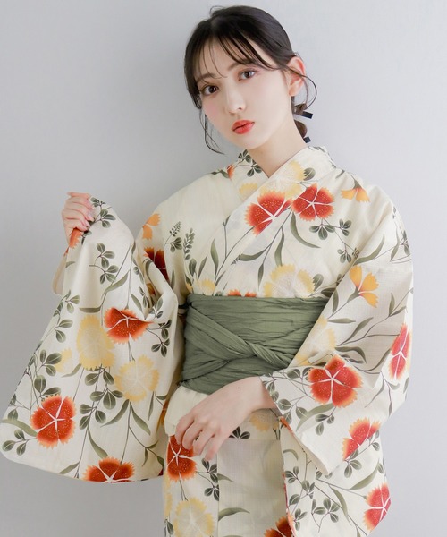 KYOETSU（京越） 浴衣 1人で簡単着付け セパレート 浴衣 3点セット