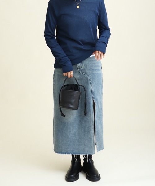 relac ショルダーバッグ バッグ 本革 ミニショルダーバッグ 巾着