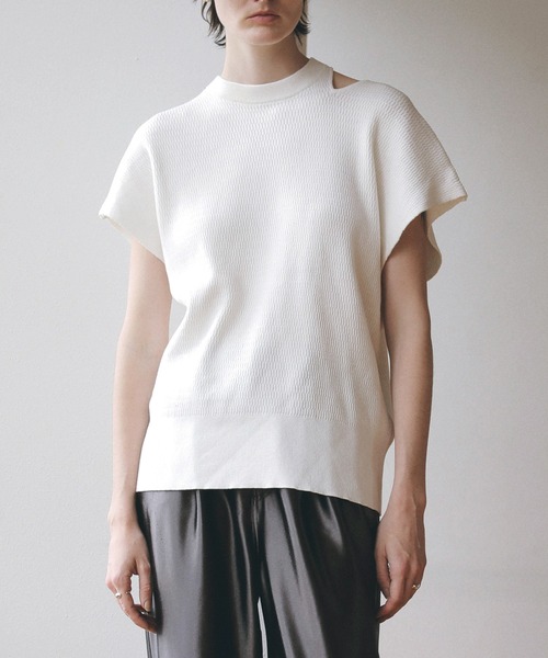 MANOF（マノフ） tシャツ LAYERED THERMAL KNIT TOPS レディース