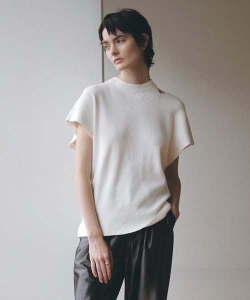 MANOF（マノフ） tシャツ LAYERED THERMAL KNIT TOPS レディース