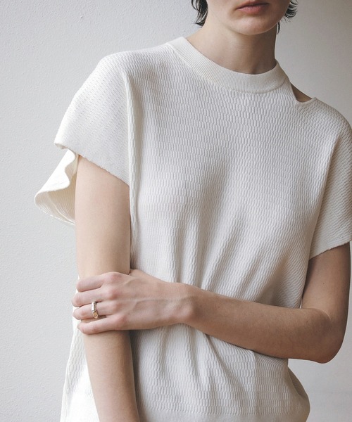 MANOF（マノフ） tシャツ LAYERED THERMAL KNIT TOPS レディース