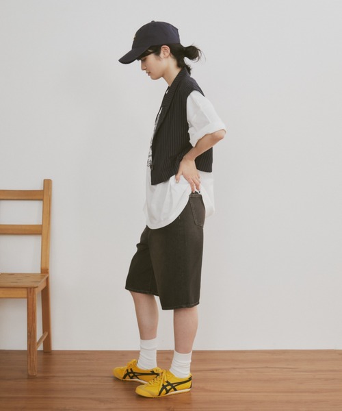 MERLOT ベスト ジレ ピンストライプベスト/セットアップ着用可能