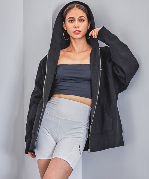 パーカー 「HEREIAM」ユニセックス/ワッペンロゴ裏起毛フーディー レディース メンズ HEREIAM パーカー 「HEREIAM」ユニセックス/ワッペンロゴ裏起毛