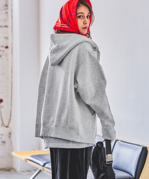パーカー 「HEREIAM」ユニセックス/ワッペンロゴ裏起毛フーディー レディース メンズ HEREIAM パーカー 「HEREIAM」ユニセックス/ワッペンロゴ裏起毛
