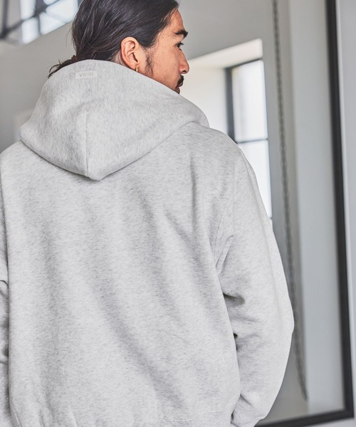 パーカー 「HEREIAM」ユニセックス/ワッペンロゴ裏起毛フーディー レディース メンズ HEREIAM パーカー 「HEREIAM」ユニセックス/ワッペンロゴ裏起毛