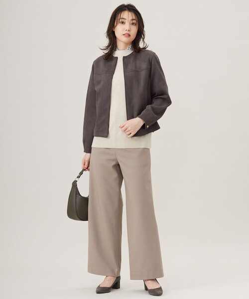 【洗える】SOFT TOUCH WOOL 立ち襟 ニット ニット セーター 「洗える」SOFT TOUCH WOOL 立ち襟 レディース