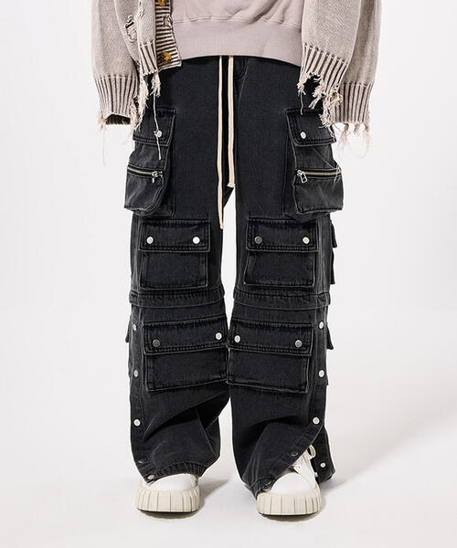 【美品】DankeSchon ダンケシェーン デニムカーゴパンツ WEB&DEPOT限定】DankeSchon/ダンケシェーン/DENIM ZIP-POCKET