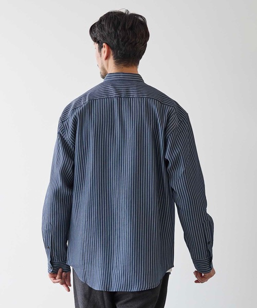 WOOYOUNGMI 25SS ロゴプリント 半袖デニムシャツ 半袖】デニムシャツ（両胸ポケット2個付き・6,5オンス）[KURO