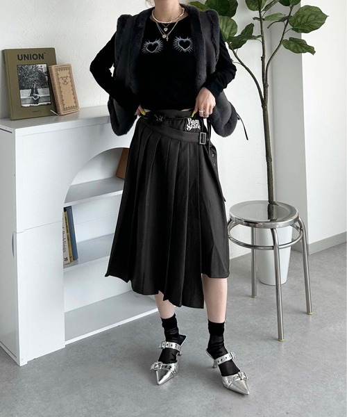 [DINT] SK9274 レイヤード プリーツ スカート SLY スカート LAYERED PLEATS SK レイヤード プリーツ