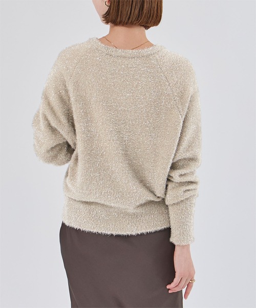 24AW♡anuans ベーシッククルーネックカーディガン ゴールド ラメ 24AW♡anuans ベーシッククルーネックカーディガン ゴールド ラメ ア