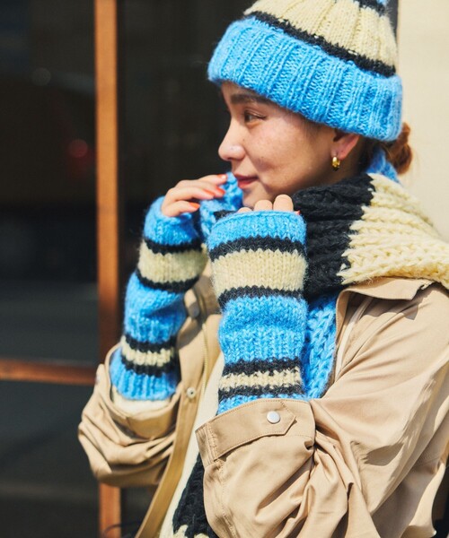 FREAK'S STORE（フリークスストア） 手袋 HAND KNIT LINE GLOVE