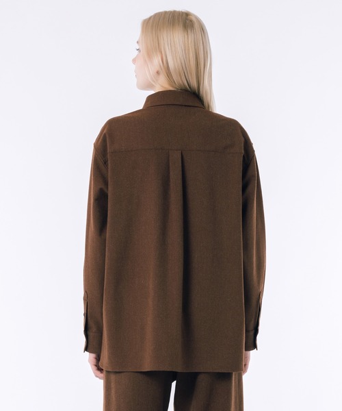 LACOSTE（ラコステ） ブラウス シャツ ストレッチ ウールライクダブル