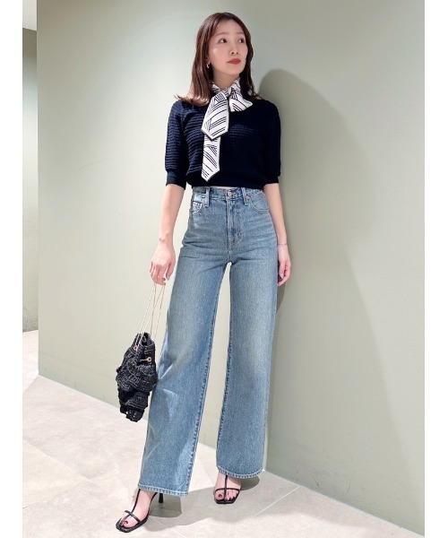 SNIDEL ニット セーター スカーフ付きニットプルオーバー