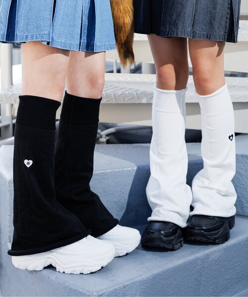 terahina terahina　レッグカバー algy レッグウォーマー ロゴシシュウレッグカバー キッズ 子供
