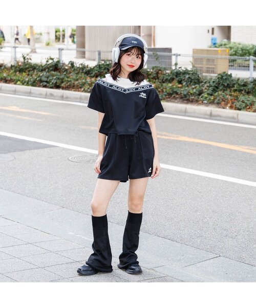 terahina terahina　レッグカバー algy レッグウォーマー ロゴシシュウレッグカバー キッズ 子供