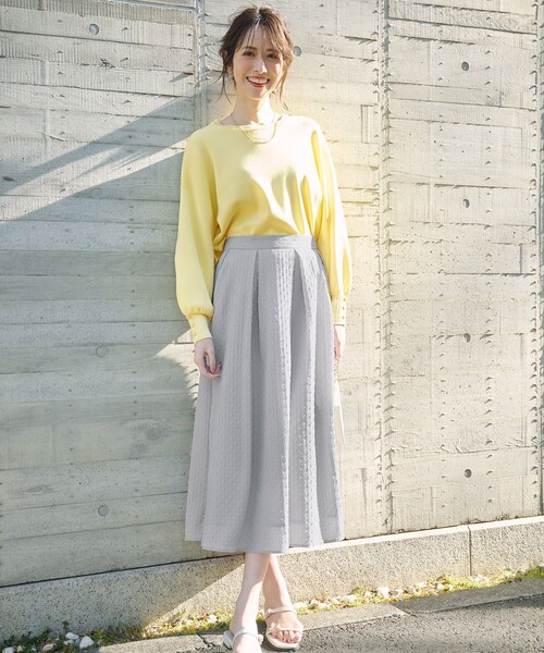 ANY SIS（エニィスィス） セットアップ 「好印象企画」襟配色ニット