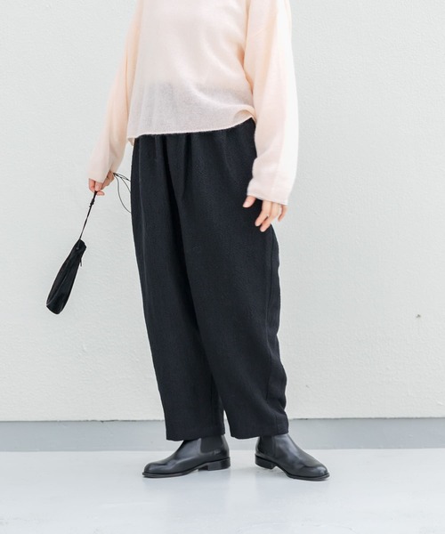 かぐれ　リネンサルエルパンツ　黒 楽天市場】コットンリネンラミーサルエルパンツ／かぐれ（kagure