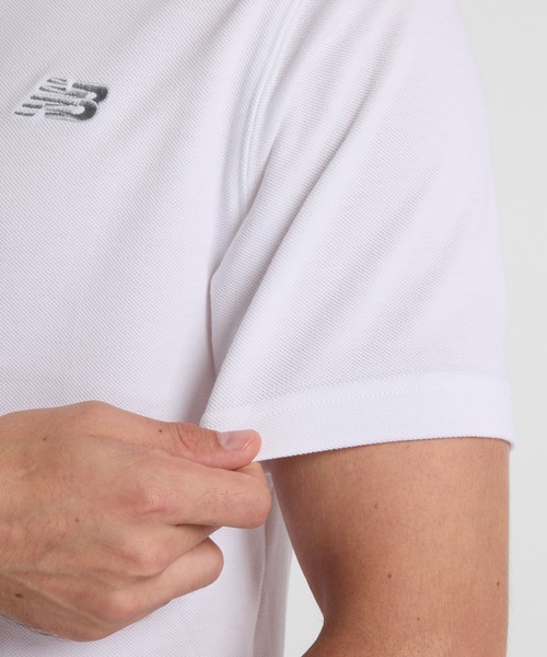 【美品】New Balance ロゴポロシャツ ホワイト　メンズ　サイズ5　S New Balance ポロシャツ シューパッチポロ メンズ : ZOZOTOWN