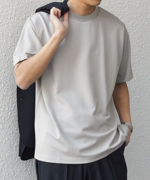 SHIPS any tシャツ any: デザイン リブ ハイゲージ ポンチ