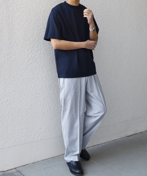 SHIPS any tシャツ any: デザイン リブ ハイゲージ ポンチ クルー