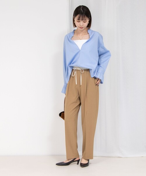 【新品・未使用】NOLLEY'S イージーパンツ 36 　タグ付 NOLLEY'S パンツ ウォッシャブルウエスト配色イージーパンツ