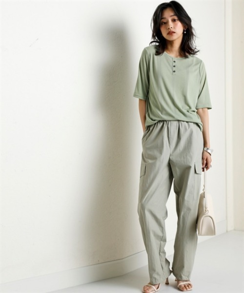 ニッセン（nissen） カーゴパンツ 軽くてやわらか綿ナイロンカーゴ