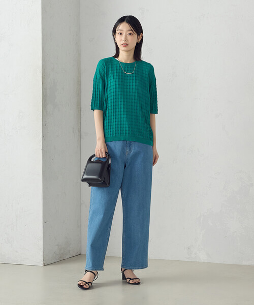 COMME CA ISM ニット セーター 「セットアイテム」チェック柄