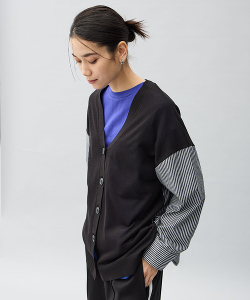 ONE'S TRUE カーディガン 「2025年春夏」ドッキングカーディガン