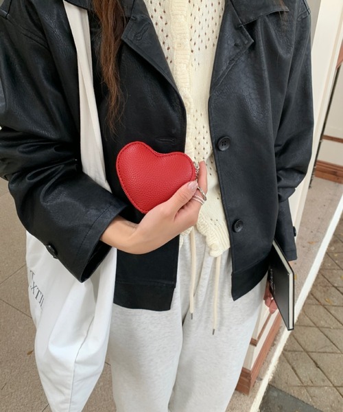 DEVICE（デバイス） ポーチ ぷくぷく ハート ミニポーチ チャーム