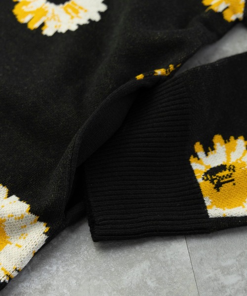 「NYLAUS」 「patina」ニットカーディガン M イエロー メンズ_画像8