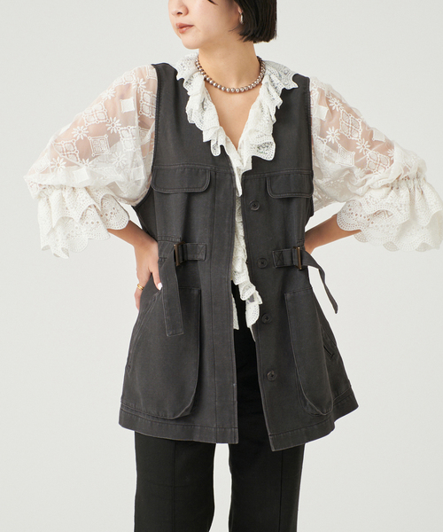 IENA LA BOUCLE コート アウター ソフトコットンユーティリティ