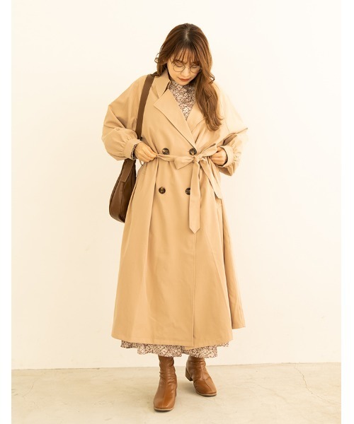 chocomee」 トレンチコート ONESIZE ベージュ レディース : ZOZOTOWN
