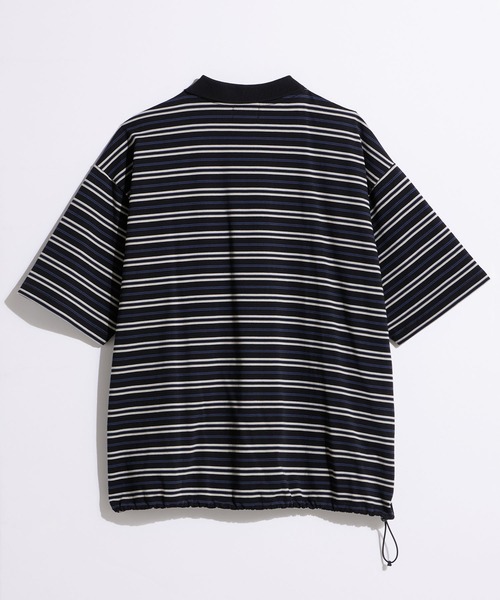 ブラック 半袖シャツ ドローストリング付き SPU シャツ SOLOTEX(R)半袖ZIPシャツ メンズ : ZOZOTOWN Yahoo