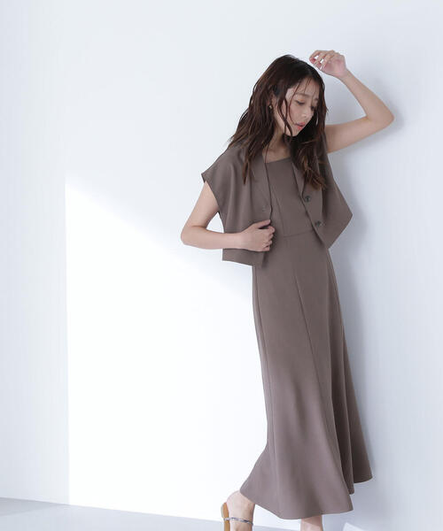 ショートジャケットとワンピースのセット NATURAL BEAUTY BASIC ワンピース ショートジャケット