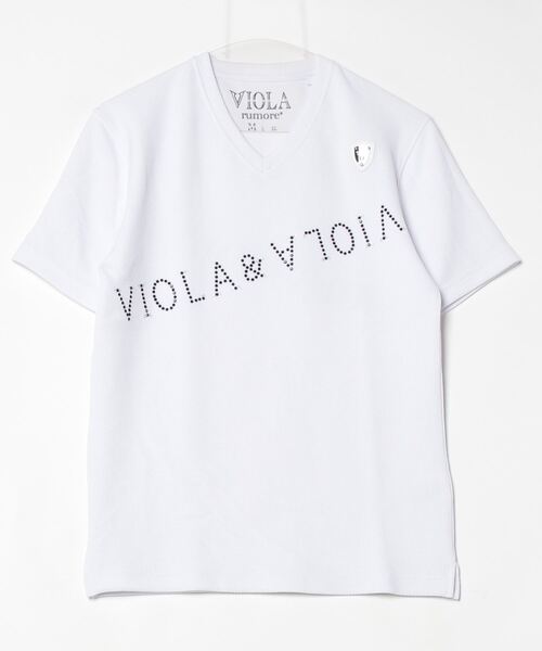 VIOLA RUMORE Vネックシャツ L ホワイト 楽天市場】VIOLA rumore ヴィオラ ビオラ Tシャツ Vネック