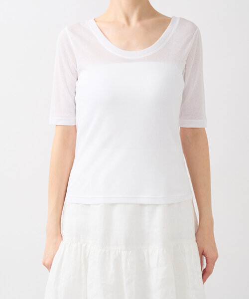 La boutique Bonbon tシャツ 「着回し力抜群」シアーテレコ5分袖