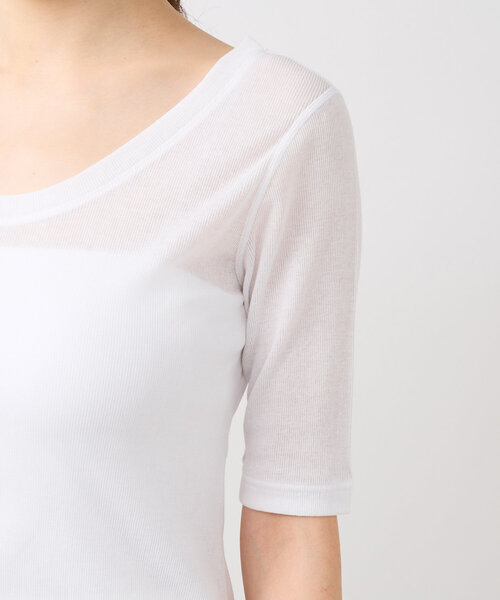 La boutique Bonbon tシャツ 「着回し力抜群」シアーテレコ5分袖
