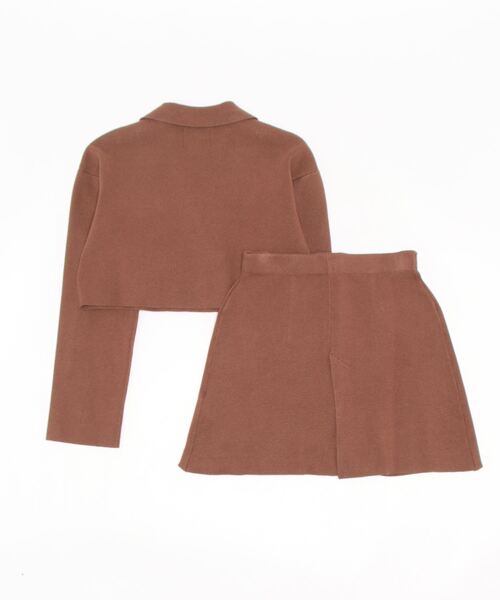 アメリヴィンテージ 20AW セットアップ シャツ ブラウス パンツ S 茶 ウエストベルトシャツ×ワイドパンツセットアップ(2colors) (紺・茶) 秋