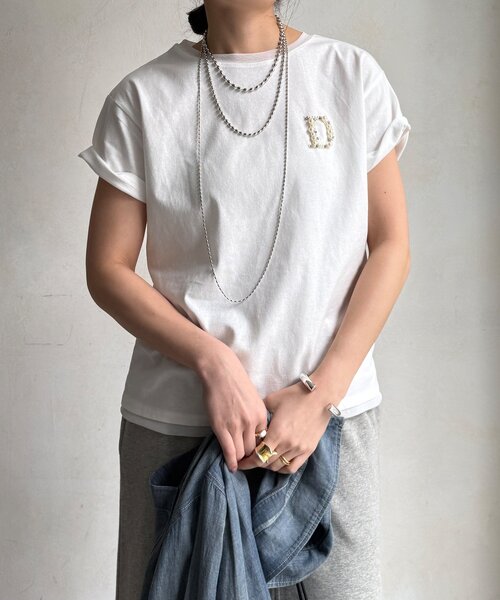 DouDou（ドゥドゥ） tシャツ 「完売カラー再追加！」DビジューTEE