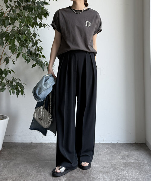 tシャツ 「完売カラー再追加！」DビジューTEE レディースの画像