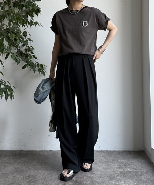 tシャツ 「完売カラー再追加！」DビジューTEE レディースの画像