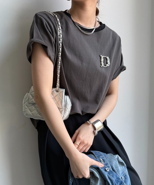 tシャツ DビジューTEE レディース