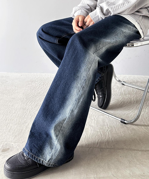 [Java] обработка Denim брюки MEDIUM черный женский 