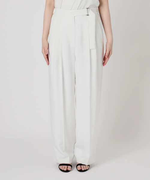 美品 SLOBE IENA ホワイト レーヨンリネンイージーパンツ L 美品 SLOBE IENA ホワイト レーヨンリネンイージーパンツ L