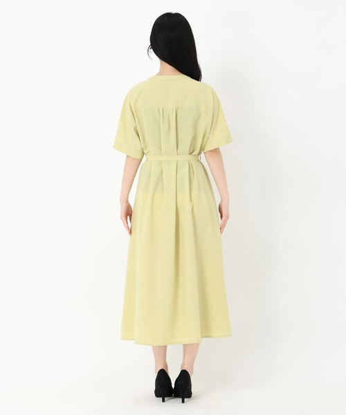 極美品 Strawberry Fields バルーンワンピース[日本製ベルト付] ストロベリーフィールズ STRAWBERRY FIELDS パイピング